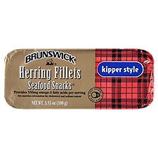 Brunswick Kippered Herring Fillets Seafood Snacks, 3.53 oz