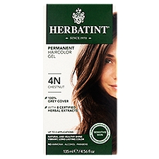 Herbatint 4N Chestnut Permanent Haircolor Gel, 2 applications