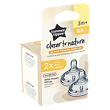Tommee Tippee Closer to Nature Med Flow Nipples, 3m+, 2 count