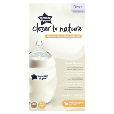 Tommee Tippee Closer to Nature 9fl oz Slow Flow Baby Bottle, 0m+