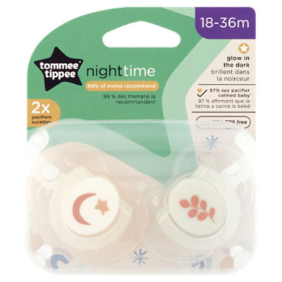 Tommee Tippee Nighttime Pacifiers, 1836m, 2 count ShopRite