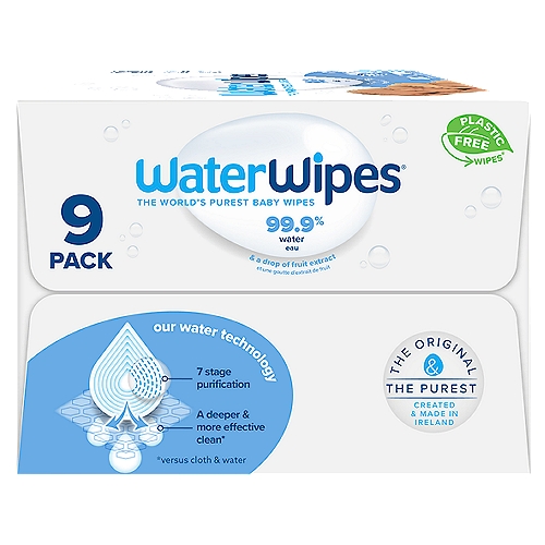 WaterWipes Baby Wipes, 60 count, 9 pack
