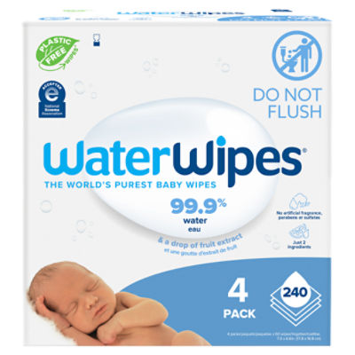 WaterWipes Baby Wipes, Value Pack - 60 count