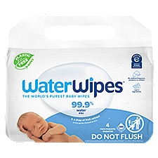 WaterWipes Baby Wipes, 60 count, 4 pack