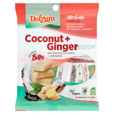 Dulzura Coconut + Ginger Snacks, 3.4 oz