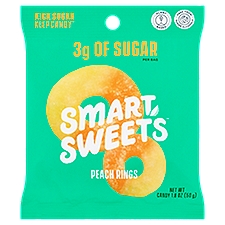 Smart Sweets Peach Rings Candy, 1.8 oz
