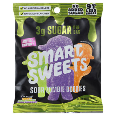 Smart Sweets Sour Zombie Buddies Plant-Based Candy Limited Edition, 1.8 oz