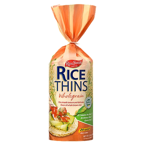 Real Foods Rice Thins Wholegrain Rice Cakes, 5.3 oz