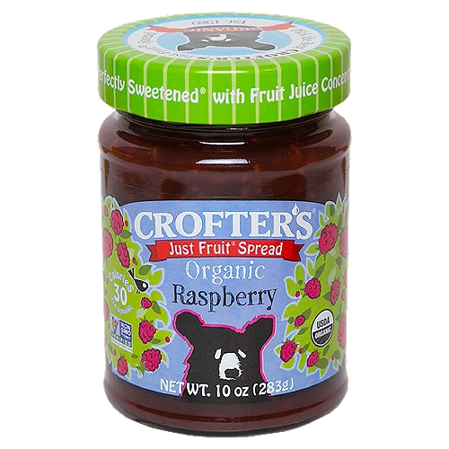 Crofter's Just Fruit Organic Raspberry Spread, 10 oz
Pick the best Crofter's Just Fruit® Spread

Perfectly Sweetened® with Fruit Juice Concentrate