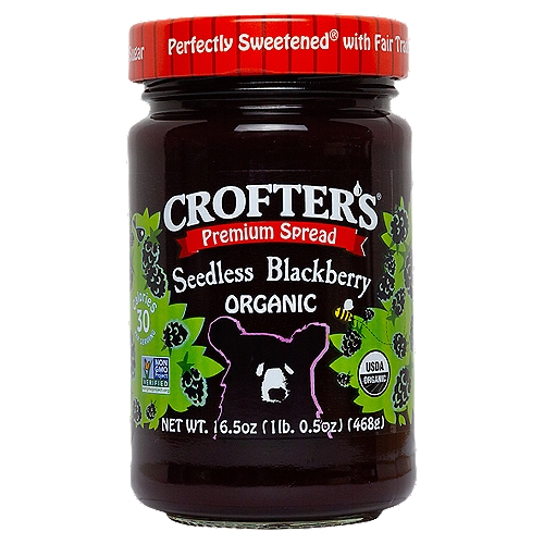 Crofter's Organic Seedless Blackberry Premium Spread, 16.5 oz
