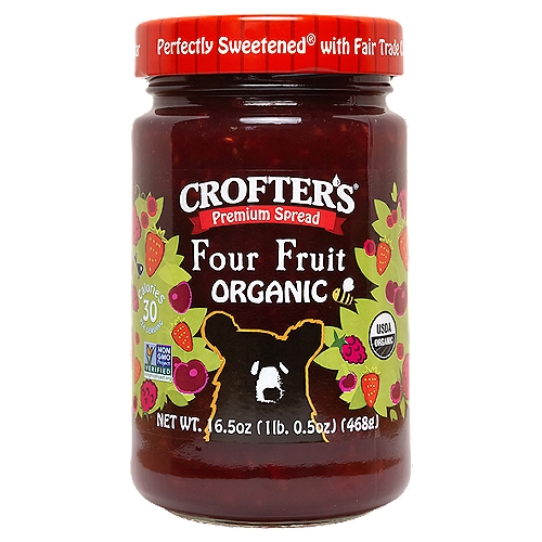 Crofter's Organic Four Fruit Premium Spread, 16.5 oz