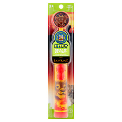 Firefly Clean N' Protect Disney The Lion King Soft Powered Toothbrush with Cap, 3+