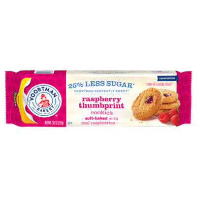 Voortman Bakery Raspberry Thumbprint Cookies Limited Edition, 7.93 oz