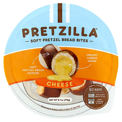 Pretzilla Soft Pretzel Bread Bites Cheese, 9.7 oz