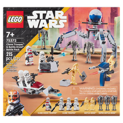 Lego Star Wars Clone Trooper & Battle Droid Battle Pack Building Toy, 7+