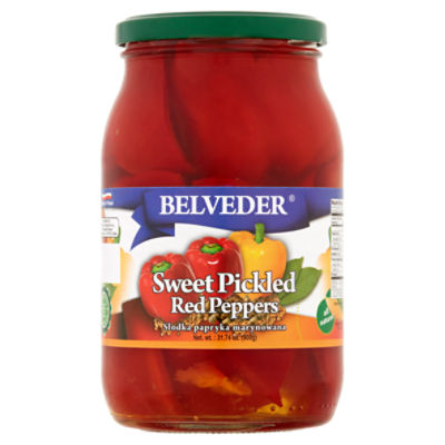Belveder Sweet Pickled Red Peppers, 31.74 oz
