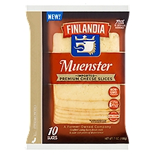 Finlandia Muenster Imported Premium Cheese Slices, 10 count, 7 oz