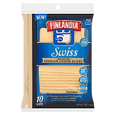 Finlandia Cheese Slices, Swiss Imported Premium, 7 Ounce