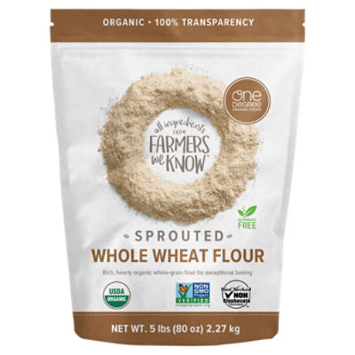 One Degree Organic Foods Sprouted Whole Wheat Flour, 5 lbs