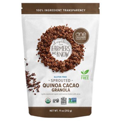 One Degree Organic Foods Sprouted Quinoa Cacao Granola, 11 oz ShopRite