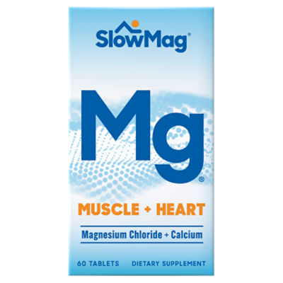 SlowMag Mg Muscle + Heart Magnesium Chloride + Calcium Dietary