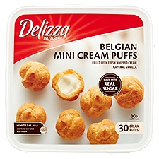 Delizza Patisserie Belgian Mini Cream Puffs, 30 count, 13.2 oz, 13.2 Ounce