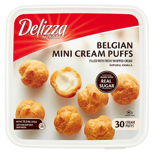 Delizza Patisserie Belgian Mini Cream Puffs, 30 count, 13.2 oz