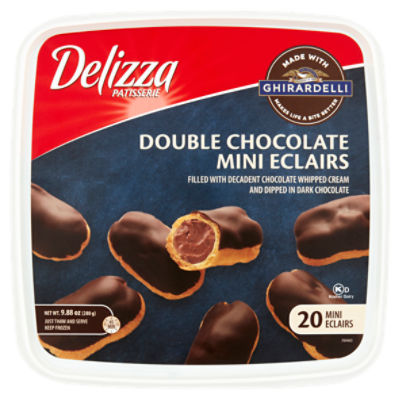 Delizza Patisserie Double Chocolate Mini Eclairs, 20 count, 9.88 oz, 9.88 Ounce