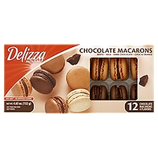 Delizza Chocolate Macarons, 12 count, 4.65 oz
