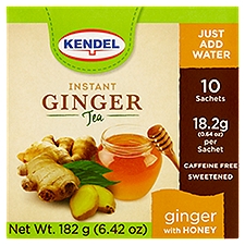 Kendel Instant Ginger Tea with Honey, 10 sachets, 6.42 oz