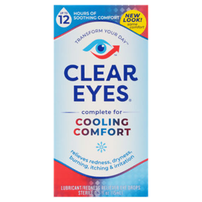 Clear Eyes Contact Lens Relief Soothing Eye Drops - 0.5 fl oz bottle
