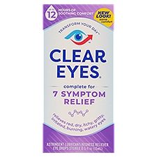 CLEAR EYES 7 Symptom Relief, Eye Drops, 0.5 Ounce