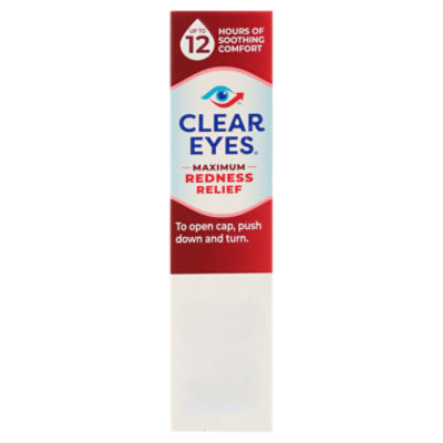 Clear Eyes Redness Relief Soothes & Moisturizes Lubricant Eye Drops 0.5 oz  