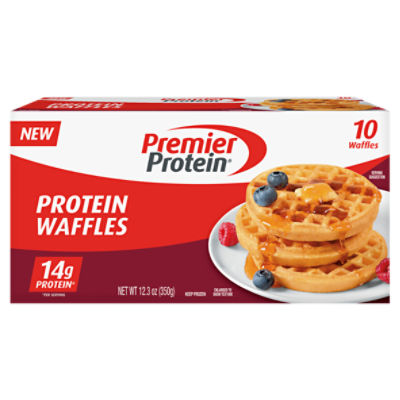 Premier Protein Frozen Protein Waffles, 10 count