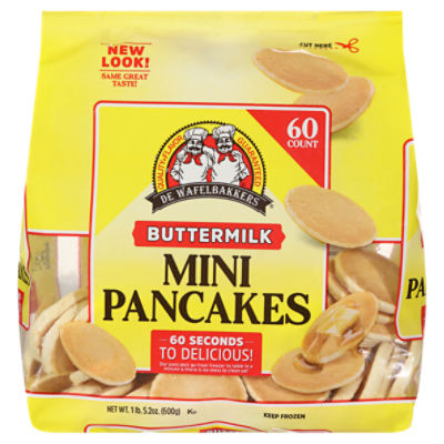 De Wafelbakkers Buttermilk Mini Pancakes Mini 60 ea, 1.33 Pound