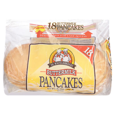 De Wafelbakkers Buttermilk Pancakes, 18 count, 1 lb 8.8 oz, 24.8 Ounce