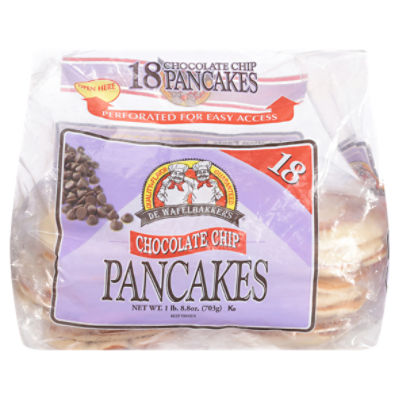 De Wafelbakkers Chocolate Chip Pancakes, 18 count, 1 lb 8.8 oz, 24.8 Ounce