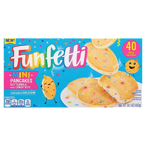 Funfetti Buttermilk with Candy Bits Mini Pancakes, 40 count, 14.1 oz