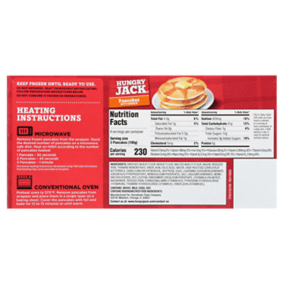 Hungry Jack Buttermilk Mini Pancakes, 1lb 12.2 oz, 80 Count Box (Frozen)