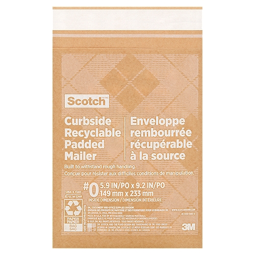 Scotch Curbside Recyclable Padded Mailer
