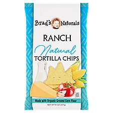 Brad's Naturals Ranch Natural, Tortilla Chips, 8 Ounce