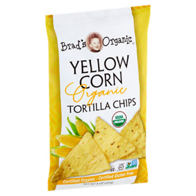 Brad's Organic Yellow Corn Tortilla Chips, 8 oz