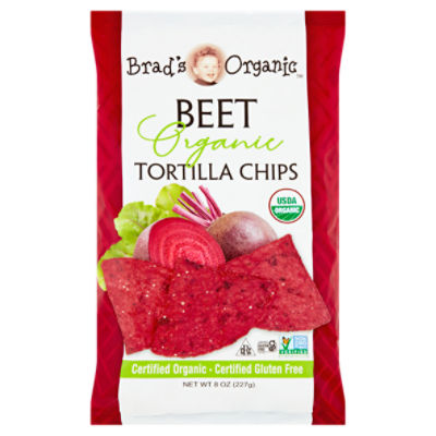 Brad's Organic Beet Tortilla Chips, 8 oz