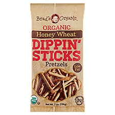 Brad's Organic Honey Wheat Dippin' Sticks, Pretzels, 7 Ounce