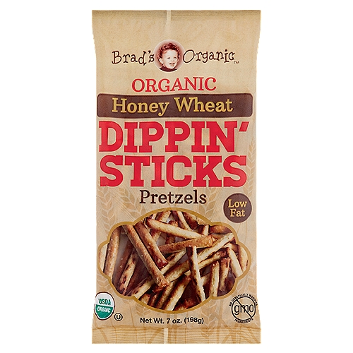 Brad's Organic Honey Wheat Dippin' Sticks Pretzels, 7 oz
For over 30 years, Brad's family has been committed to providing the best in organic and all-natural products. Brad's Organic Honey Wheat Dippin' Sticks not only taste great, but are made from the finest wholesome, non-genetically modified organic ingredients.
