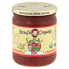 Brad's Organic Hot Salsa, 16 oz