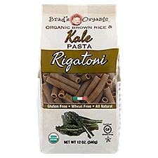 Brad's Organic Organic Brown Rice & Kale Rigatoni, Pasta, 12 Ounce
