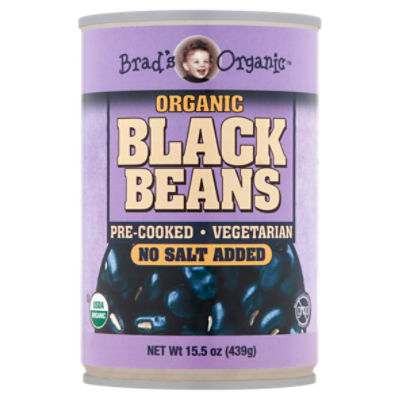 Brad's Organic No Salt Added Organic Black Beans, 15.5 oz - Fairway