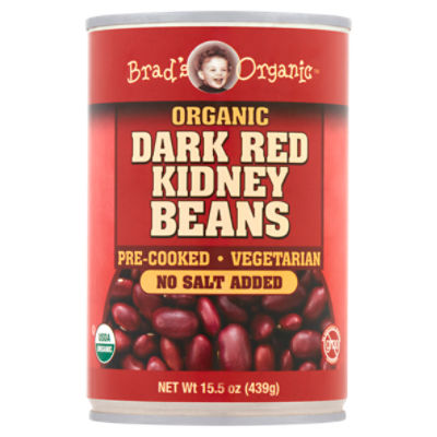 Brad's Organic No Salt Added Organic Dark Red Kidney Beans, 15.5 oz