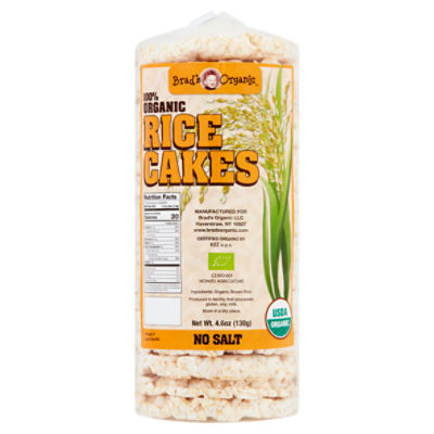 Brad's Organic No Salt Rice Cakes, 4.6 oz